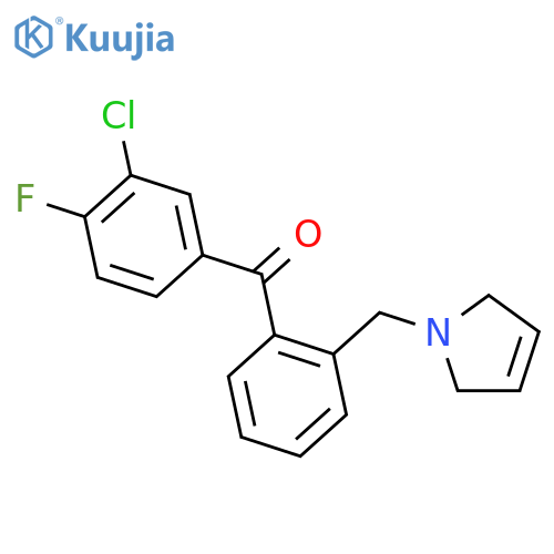 (3-chloro-4-fluoro-phenyl)-[2-(2,5-dihydropyrrol-1-ylmethyl)phenyl]methanone structure