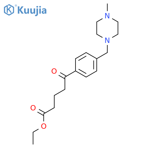 Ethyl 5-4-(4-methylpiperazinomethyl)-phenyl-5-oxovalerate structure