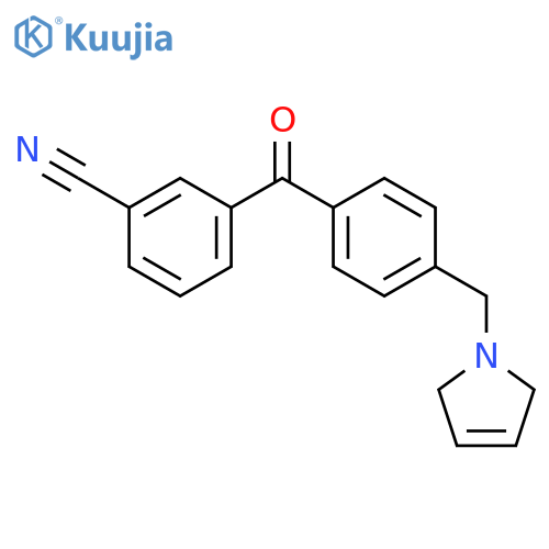 3-Cyano-4'-(3-pyrrolinomethyl) benzophenone structure