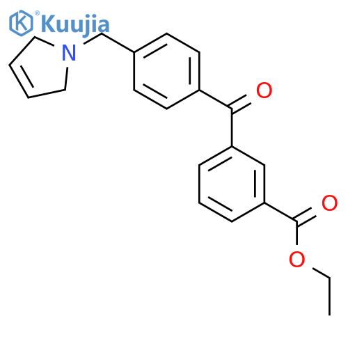 3-Carboethoxy-4'-(3-pyrrolinomethyl) benzophenone structure