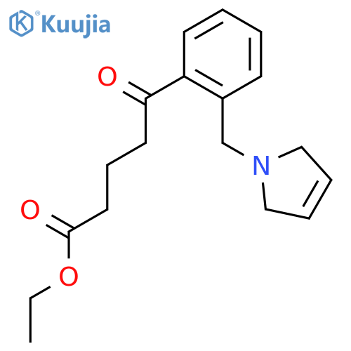 Ethyl 5-oxo-5-2-(3-pyrrolinomethyl)phenylvalerate structure
