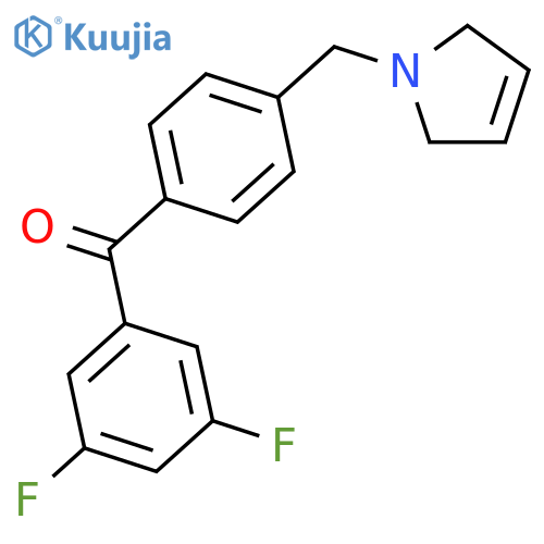 (3,5-difluorophenyl)-[4-(2,5-dihydropyrrol-1-ylmethyl)phenyl]methanone structure