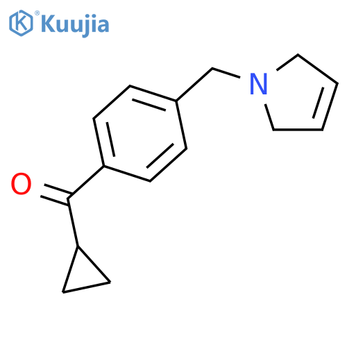 Cyclopropyl 4-(3-pyrrolinomethyl)phenyl ketone structure