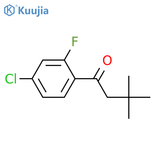 4'-Chloro-3,3-dimethyl-2'-fluorobutyrophenone structure