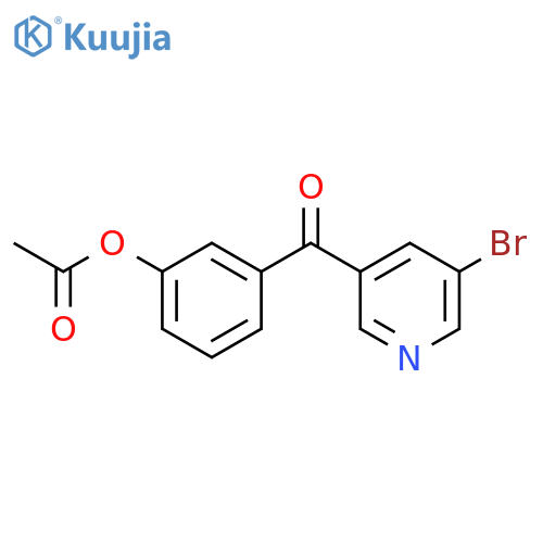 3-(3-Acetoxybenzoyl)-5-bromopyridine structure