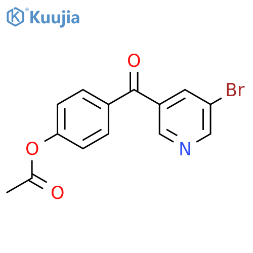 3-(4-Acetoxybenzoyl)-5-bromopyridine structure
