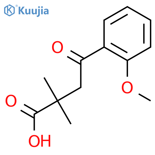4-(2-methoxyphenyl)-2,2-dimethyl-4-oxobutanoic acid structure