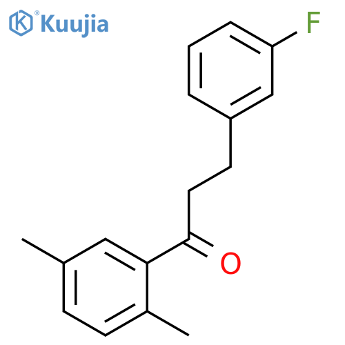 1-(2,5-dimethylphenyl)-3-(3-fluorophenyl)propan-1-one structure