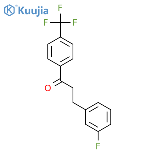 3-(3-fluorophenyl)-1-[4-(trifluoromethyl)phenyl]propan-1-one structure