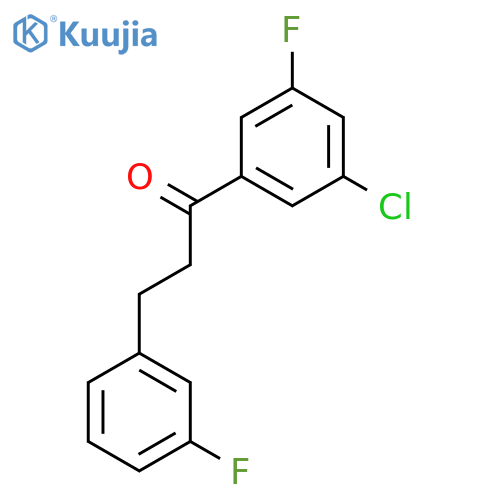 1-(3-chloro-5-fluorophenyl)-3-(3-fluorophenyl)propan-1-one structure