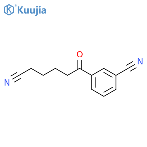 3-(5-cyanopentanoyl)benzonitrile structure