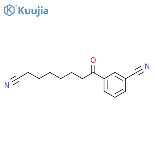 3-(7-cyanoheptanoyl)benzonitrile structure