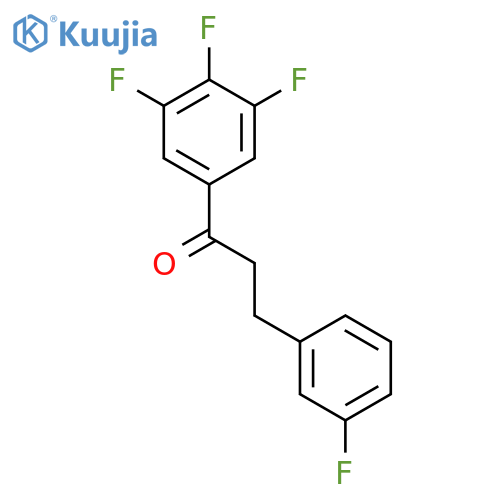 3-(3-fluorophenyl)-1-(3,4,5-trifluorophenyl)propan-1-one structure
