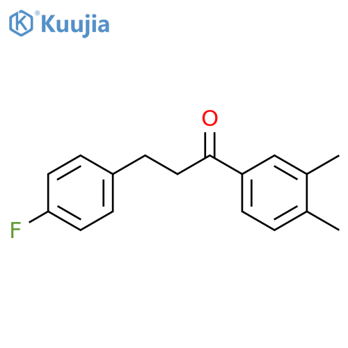 1-(3,4-dimethylphenyl)-3-(4-fluorophenyl)propan-1-one structure