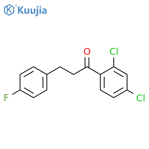 1-(2,4-dichlorophenyl)-3-(4-fluorophenyl)propan-1-one structure
