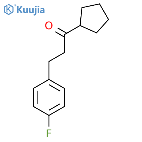 1-cyclopentyl-3-(4-fluorophenyl)propan-1-one structure