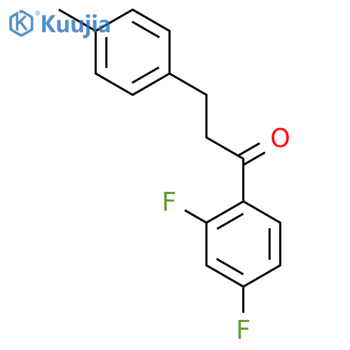 1-(2,4-difluorophenyl)-3-(4-methylphenyl)propan-1-one structure