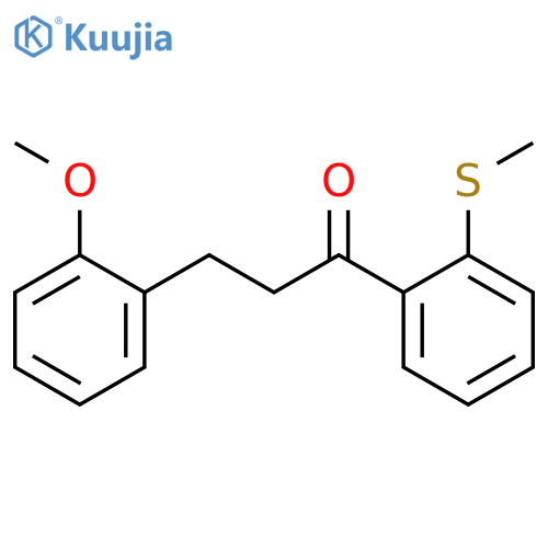 3-(2-Methoxyphenyl)-2'-thiomethylpropiophenone structure