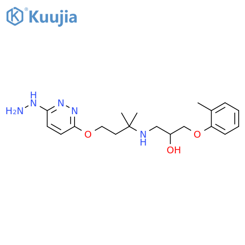 2-Propanol, 1-[[3-[(6-hydrazinyl-3-pyridazinyl)oxy]-1,1-dimethylpropyl]amino]-3-(2-methylphenoxy)- structure