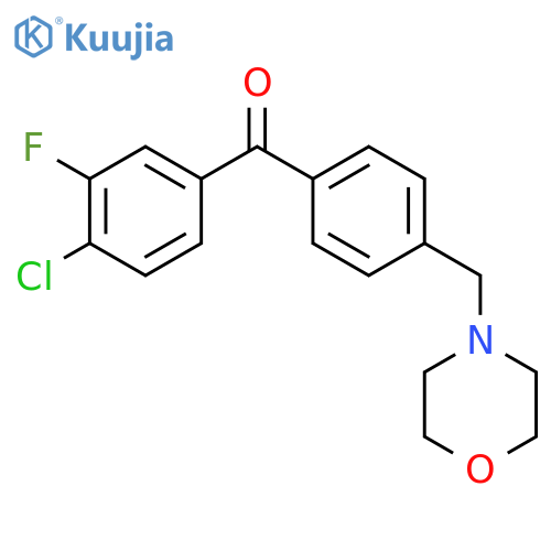 (4-chloro-3-fluorophenyl)-[4-(morpholin-4-ylmethyl)phenyl]methanone structure