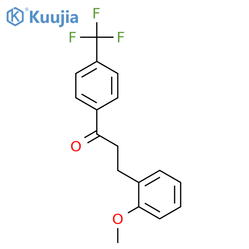 3-(2-methoxyphenyl)-1-[4-(trifluoromethyl)phenyl]propan-1-one structure