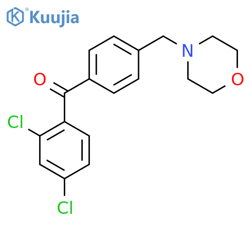 2,4-Dichloro-4'-morpholinomethyl benzophenone structure