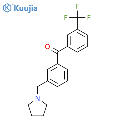 [3-(pyrrolidin-1-ylmethyl)phenyl]-[3-(trifluoromethyl)phenyl]methanone structure