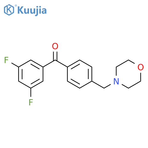 (3,5-difluorophenyl)-[4-(morpholin-4-ylmethyl)phenyl]methanone structure