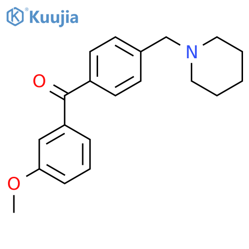 3-Methoxy-4'-piperidinomethyl benzophenone structure