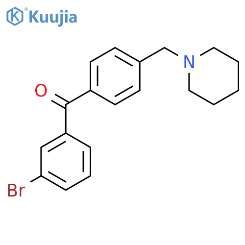 3-Bromo-4'-piperidinomethyl benzophenone structure