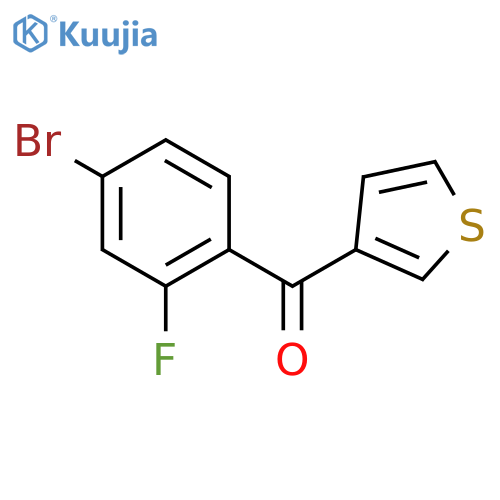 (4-bromo-2-fluoro-phenyl)-(3-thienyl)methanone structure