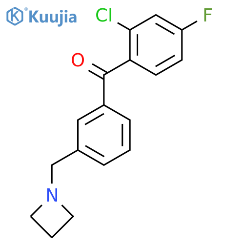 [3-(azetidin-1-ylmethyl)phenyl]-(2-chloro-4-fluoro-phenyl)methanone structure