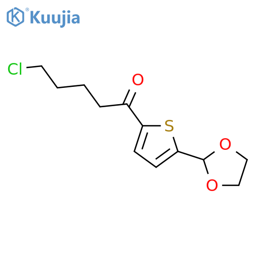 4-Chlorobutyl 5-(1,3-dioxolan-2-yl)-2-thienyl ketone structure