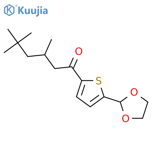 5-(1,3-Dioxolan-2-yl)-2-thienyl 2,4,4-trimethylpentyl ketone structure