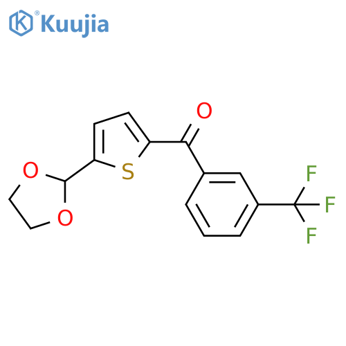 5-(1,3-Dioxolan-2-yl)-2-(3-trifluoromethylbenzoyl)-thiophene structure