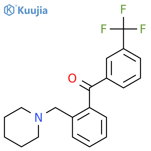 2-Piperidinomethyl-3'-trifluoromethylbenzophenone structure