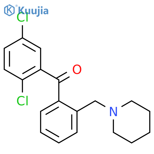 2,5-Dichloro-2'-piperidinomethyl benzophenone structure
