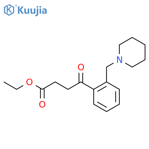 Ethyl 4-oxo-4-2-(piperidinomethyl)phenylbutyrate structure