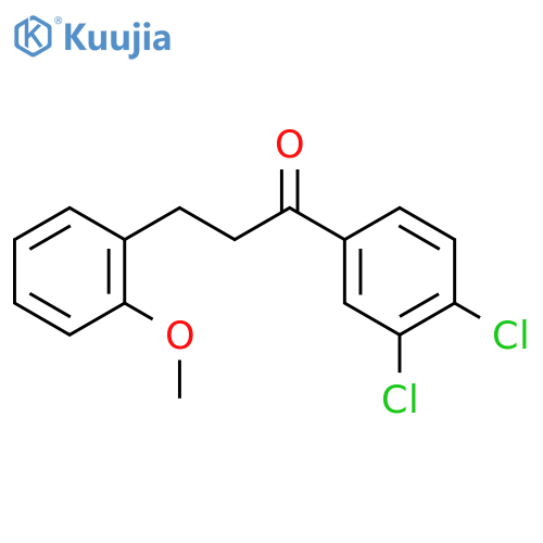 1-(3,4-dichlorophenyl)-3-(2-methoxyphenyl)propan-1-one structure
