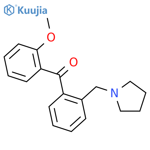 (2-methoxyphenyl)-[2-(pyrrolidin-1-ylmethyl)phenyl]methanone structure