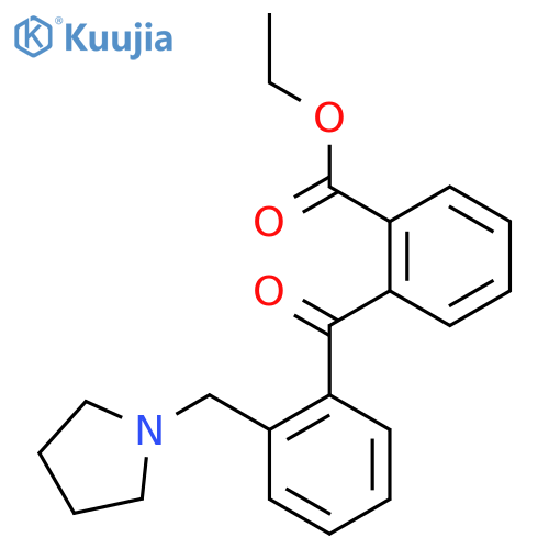 Ethyl 2-[2-(pyrrolidin-1-ylmethyl)benzoyl]benzoate structure
