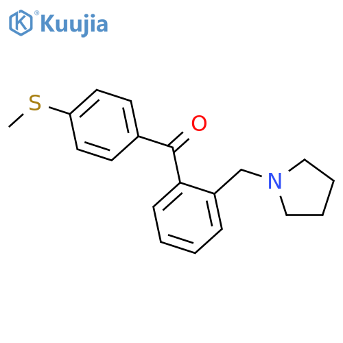 2-Pyrrolidinomethyl-4'-thiomethylbenzophenone structure