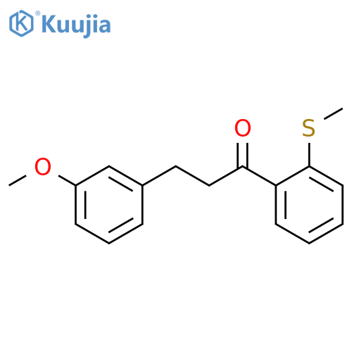 3-(3-Methoxyphenyl)-2'-thiomethylpropiophenone structure