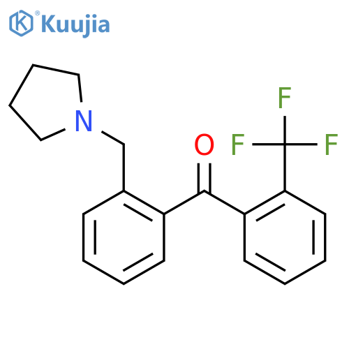 [2-(pyrrolidin-1-ylmethyl)phenyl]-[2-(trifluoromethyl)phenyl]methanone structure