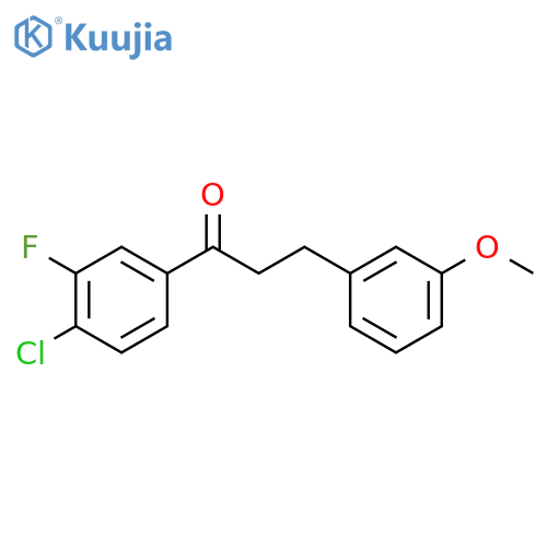 1-(4-chloro-3-fluoro-phenyl)-3-(3-methoxyphenyl)propan-1-one structure