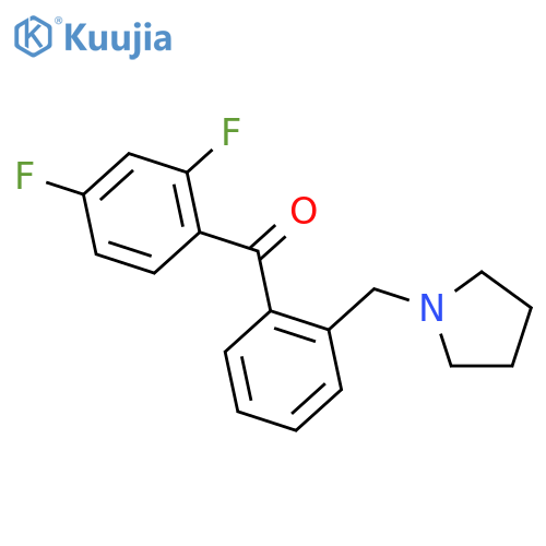 (2,4-difluorophenyl)-[2-(pyrrolidin-1-ylmethyl)phenyl]methanone structure