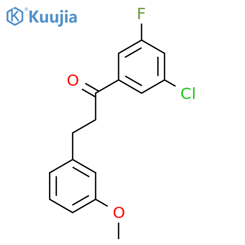 1-(3-chloro-5-fluoro-phenyl)-3-(3-methoxyphenyl)propan-1-one structure