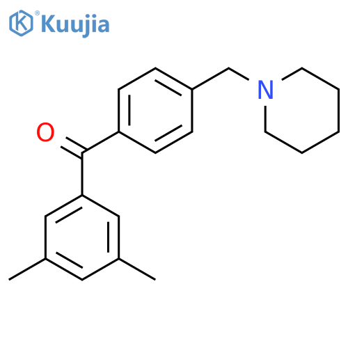 3,5-Dimethyl-4'-piperidinomethyl benzophenone structure