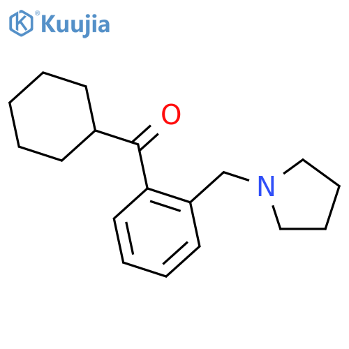 Cyclohexyl 2-(pyrrolidinomethyl)phenyl ketone structure