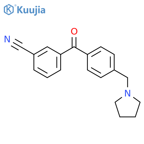 3-Cyano-4'-pyrrolidinomethyl benzophenone structure